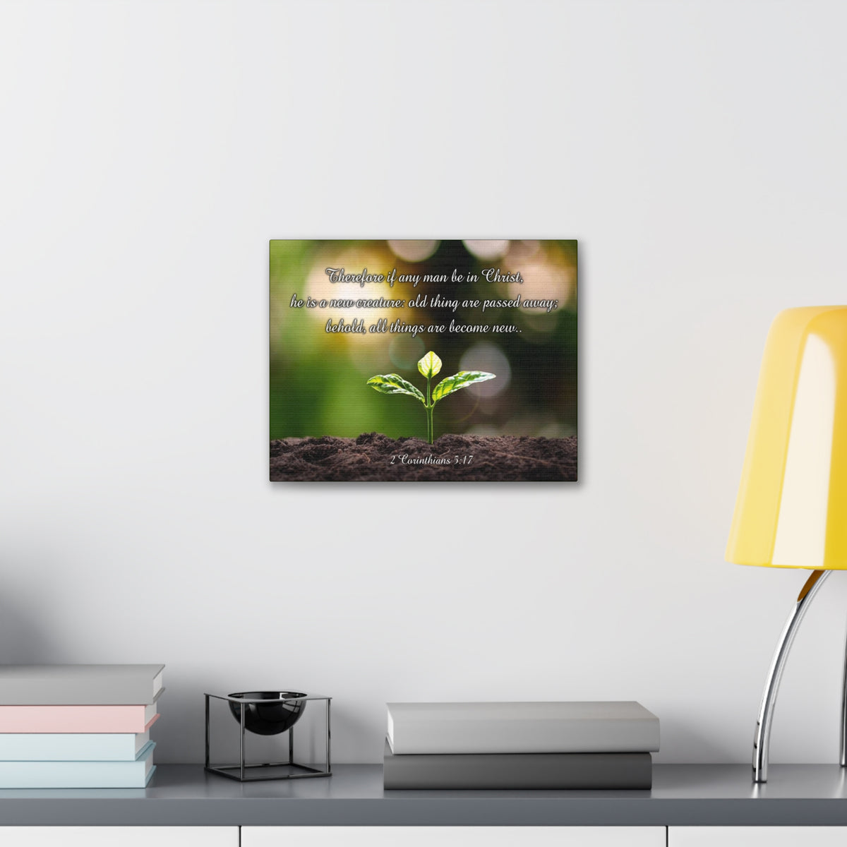 Scripture Walls Men Be in Christ 2 Corinthians 5:17 Christian Wall Art Print Ready to Hang Unframed-Express Your Love Gifts