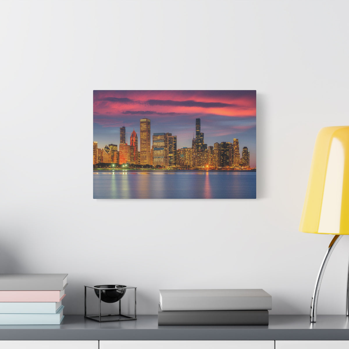 Las Vegas Night Skyline Canvas Artwork High-Quality Breathtaking Stunning Cityscape for Home Decor Ready to Hang-Express Your Love Gifts