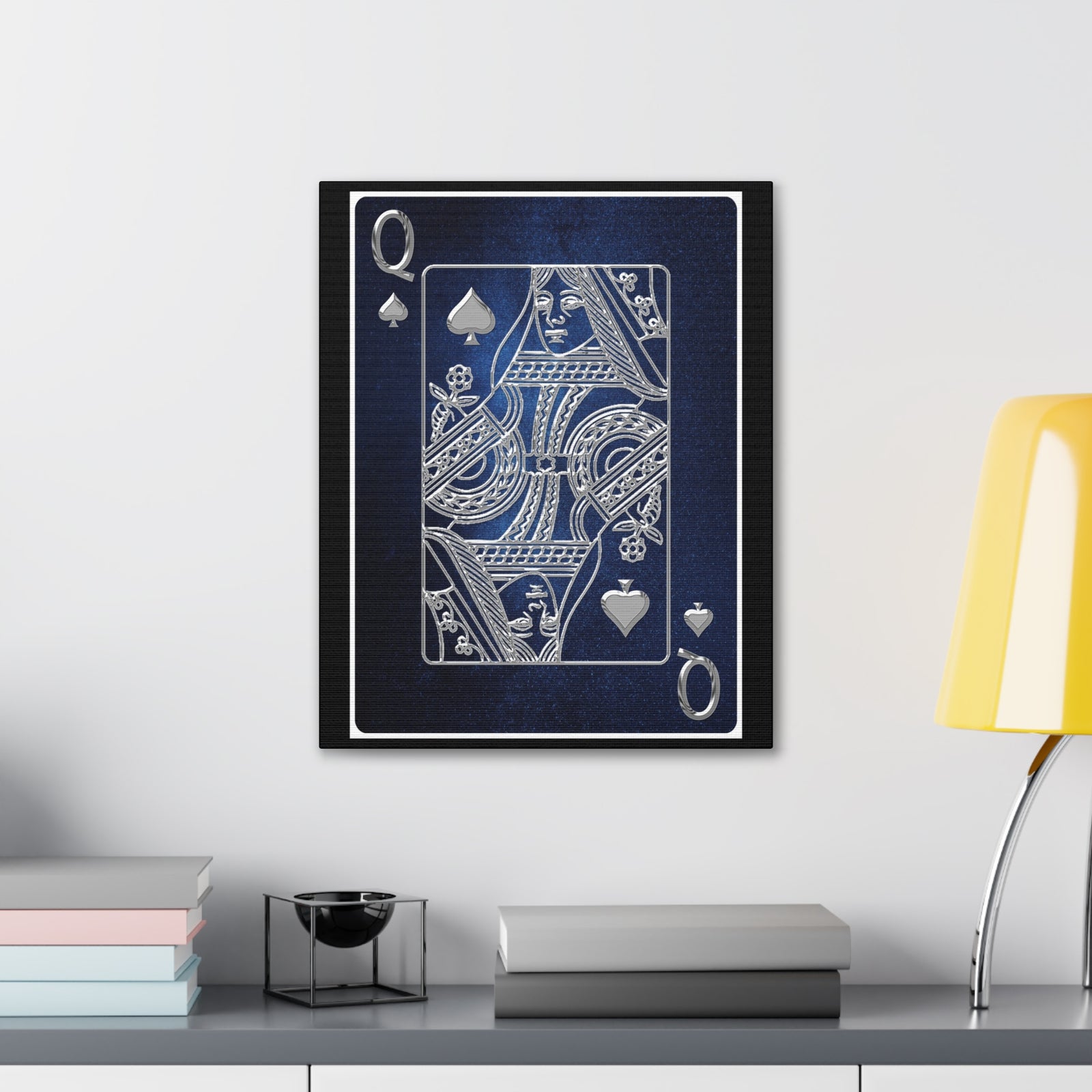 Queen Of Spades Space Background Playing Card Canvas Wall Art for Home Decor Ready-to-Hang-Express Your Love Gifts