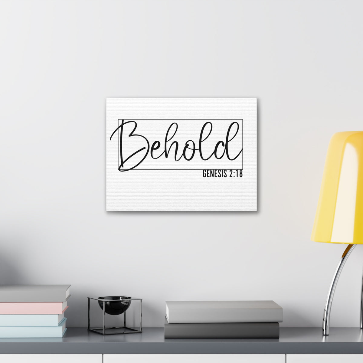 Scripture Walls Genesis 2:18 Behold Bible Verse Canvas Christian Wall Art Ready to Hang Unframed-Express Your Love Gifts