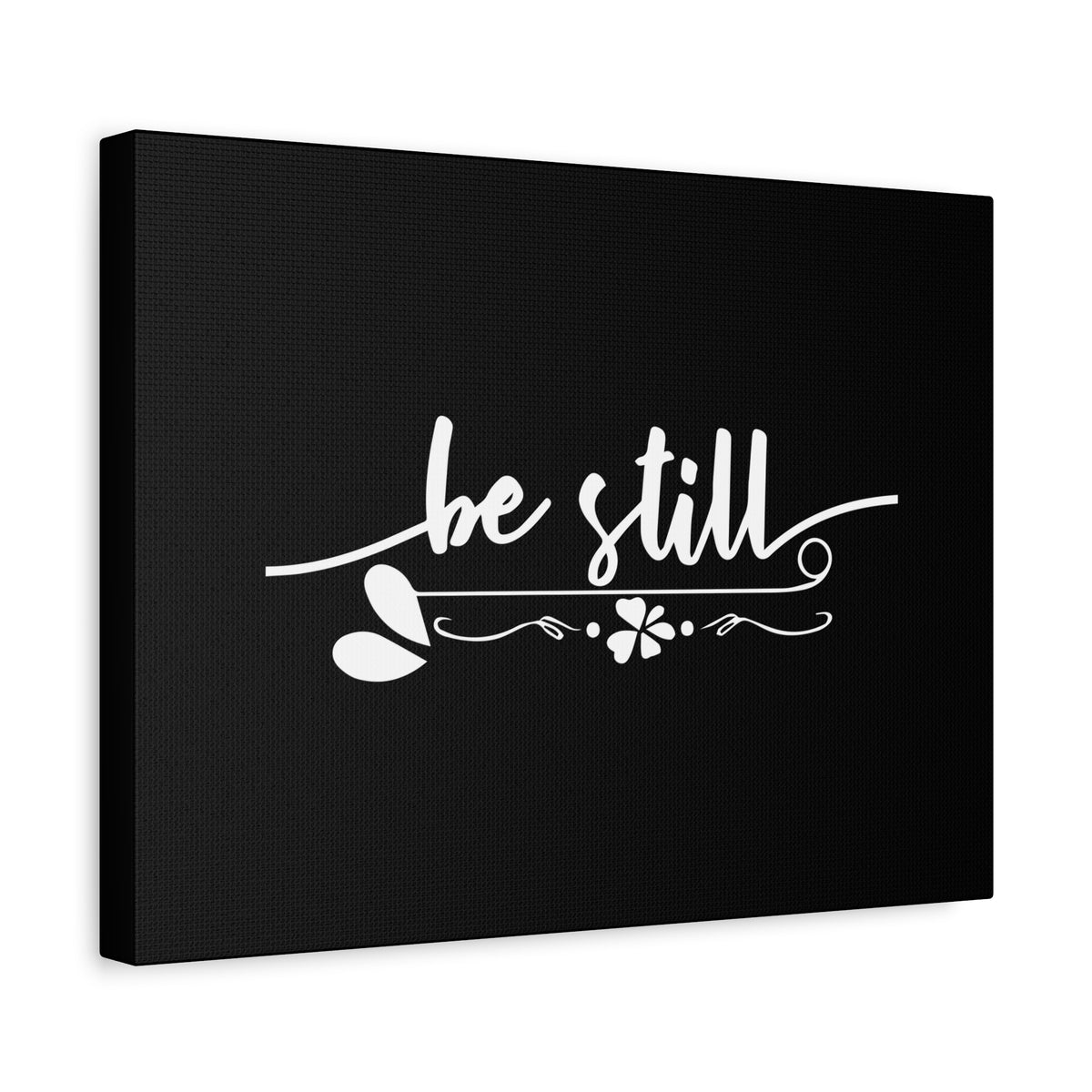Scripture Canvas Be Still Flower Psalm 46:10 Christian Wall Art Bible Verse Print Ready to Hang-Express Your Love Gifts