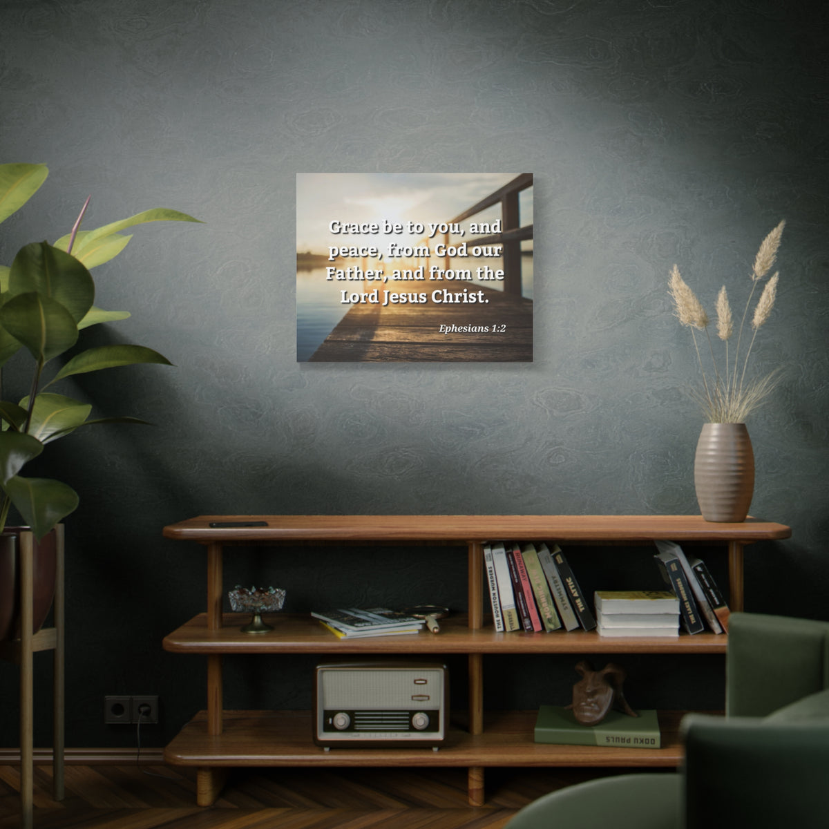 Scripture Walls Grace & Peace Ephesians 1:2 Bible Verse Canvas Christian Wall Art Ready to Hang-Express Your Love Gifts