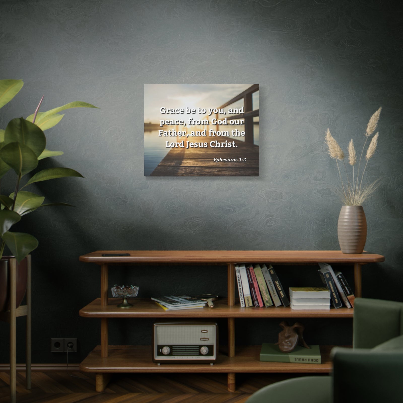 Scripture Walls Grace & Peace Ephesians 1:2 Bible Verse Canvas Christian Wall Art Ready to Hang-Express Your Love Gifts