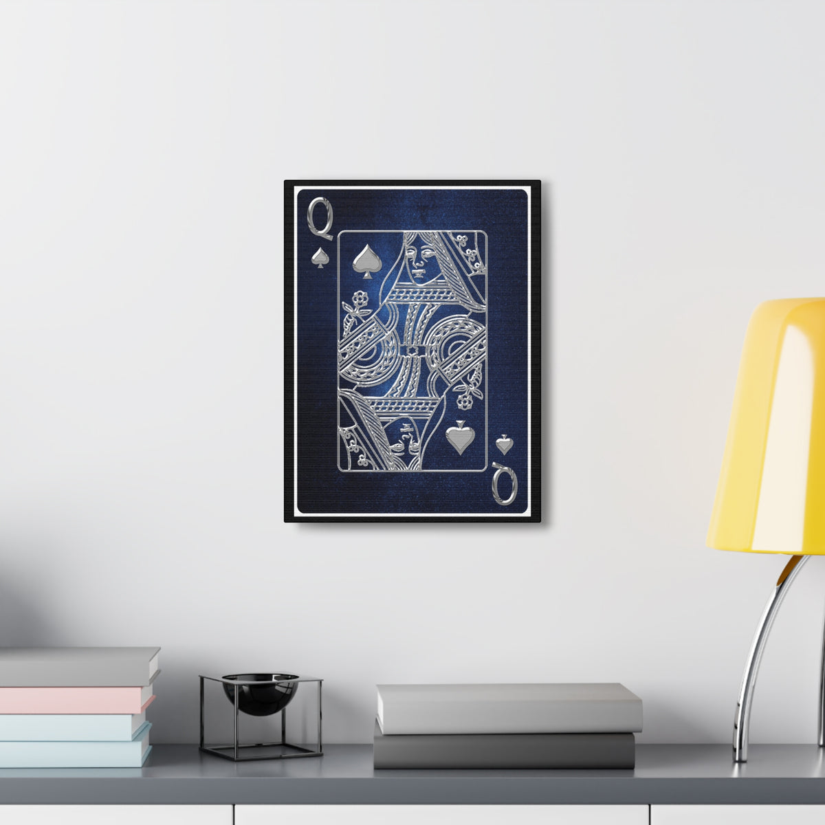Queen Of Spades Space Background Playing Card Canvas Wall Art for Home Decor Ready-to-Hang-Express Your Love Gifts