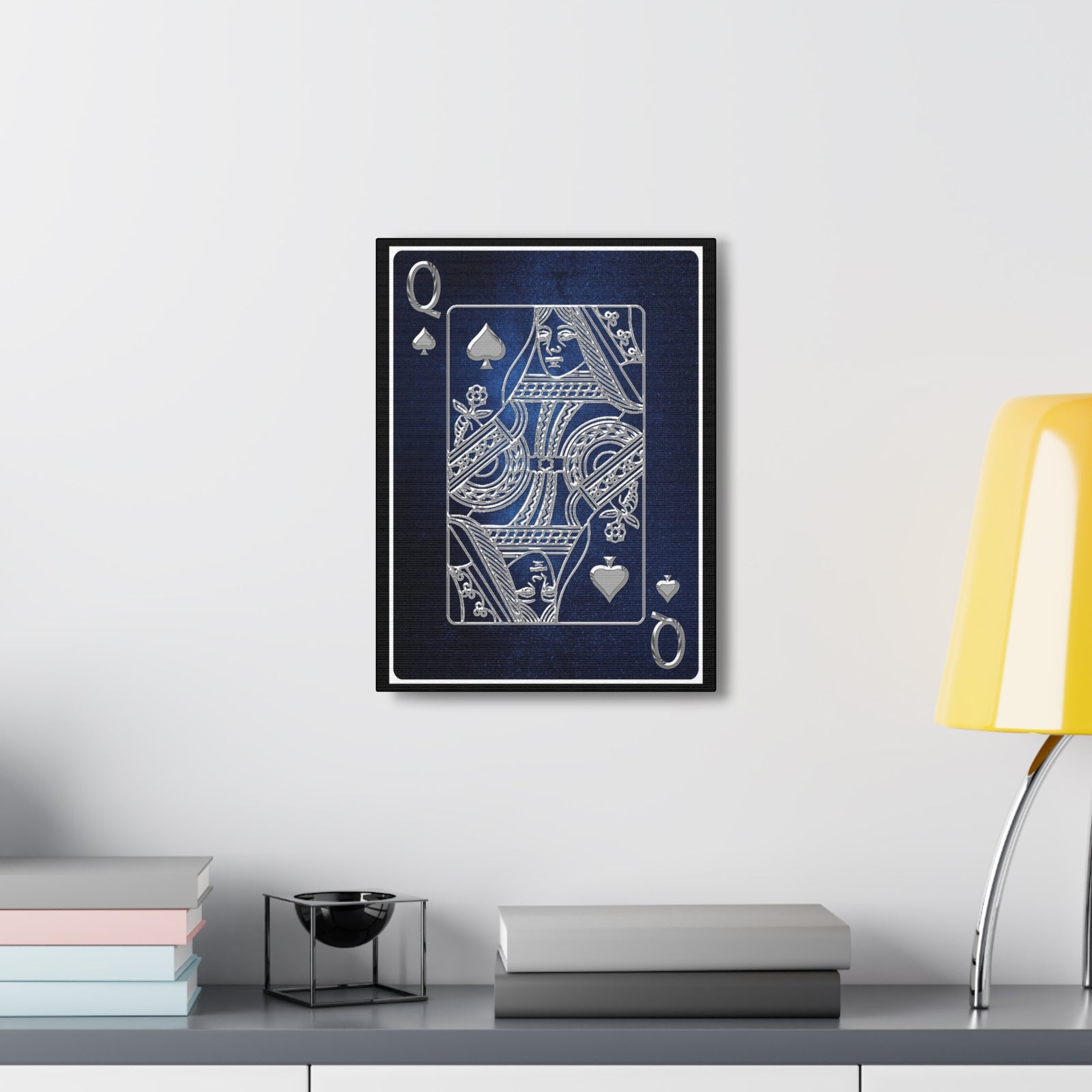 Queen Of Spades Space Background Playing Card Canvas Wall Art for Home Decor Ready-to-Hang-Express Your Love Gifts
