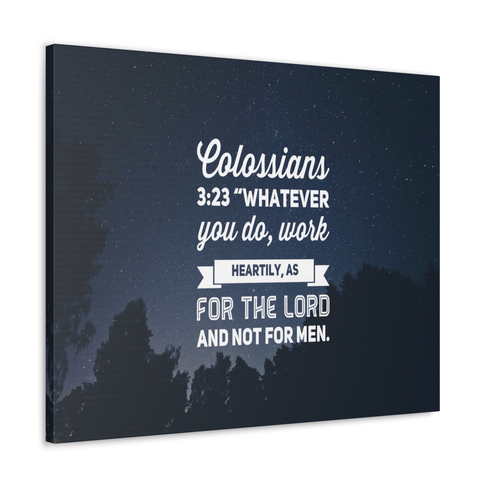 Scripture Canvas For The Lord Colossians 3:23 Christian Wall Art Bible Verse Print Ready to Hang-Express Your Love Gifts