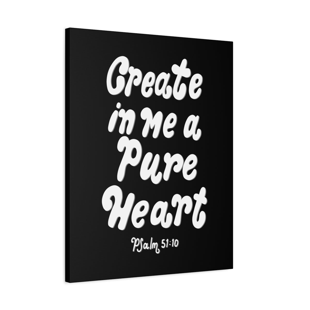 Scripture Walls Create In Me Psalm 51:10 Bible Verse Canvas Christian Wall Art Ready to Hang-Express Your Love Gifts