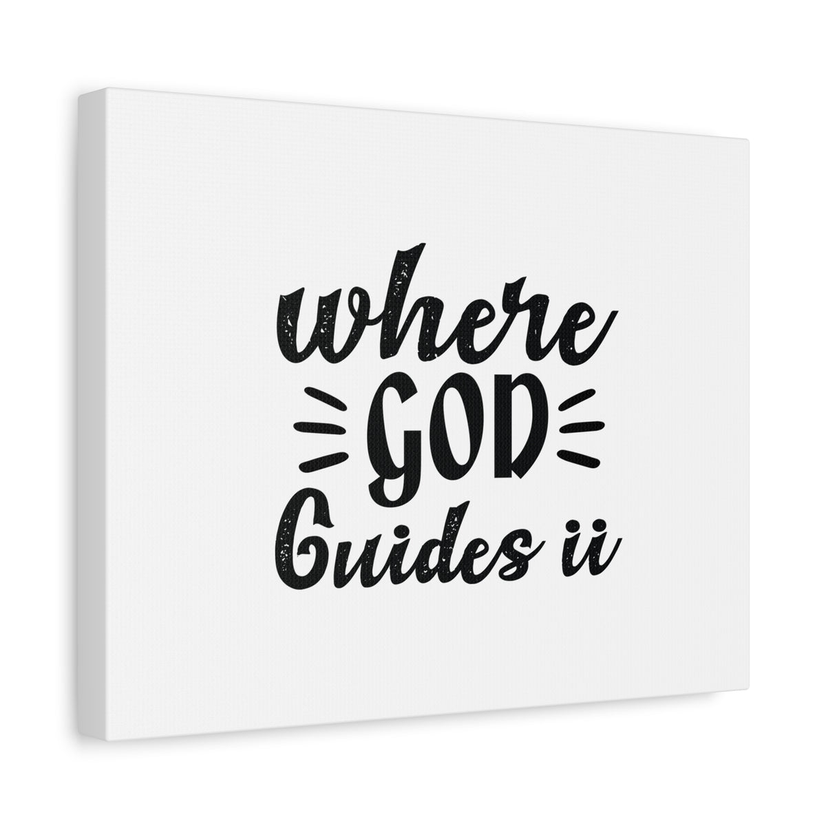 Scripture Canvas Where God Guides It Psalm 119:105 Christian Wall Art Bible Verse Print Ready to Hang-Express Your Love Gifts
