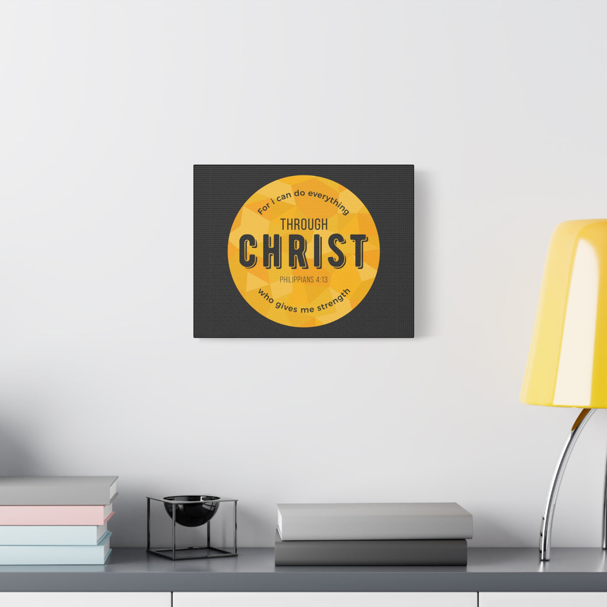 Scripture Canvas For I Can Do Everything Philippians 4:13 Christian Wall Art Bible Verse Print Ready To Hang-Express Your Love Gifts