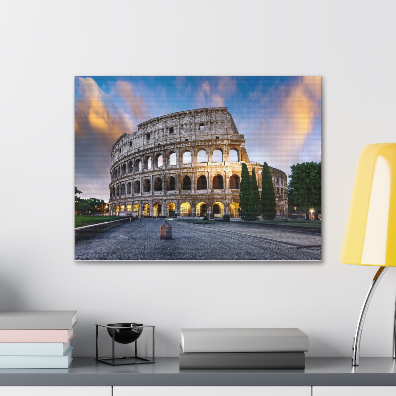 Colosseum in Italy Nature Wilderness Photography Canvas Wall Art for Home Decor Ready-to-Hang-Express Your Love Gifts
