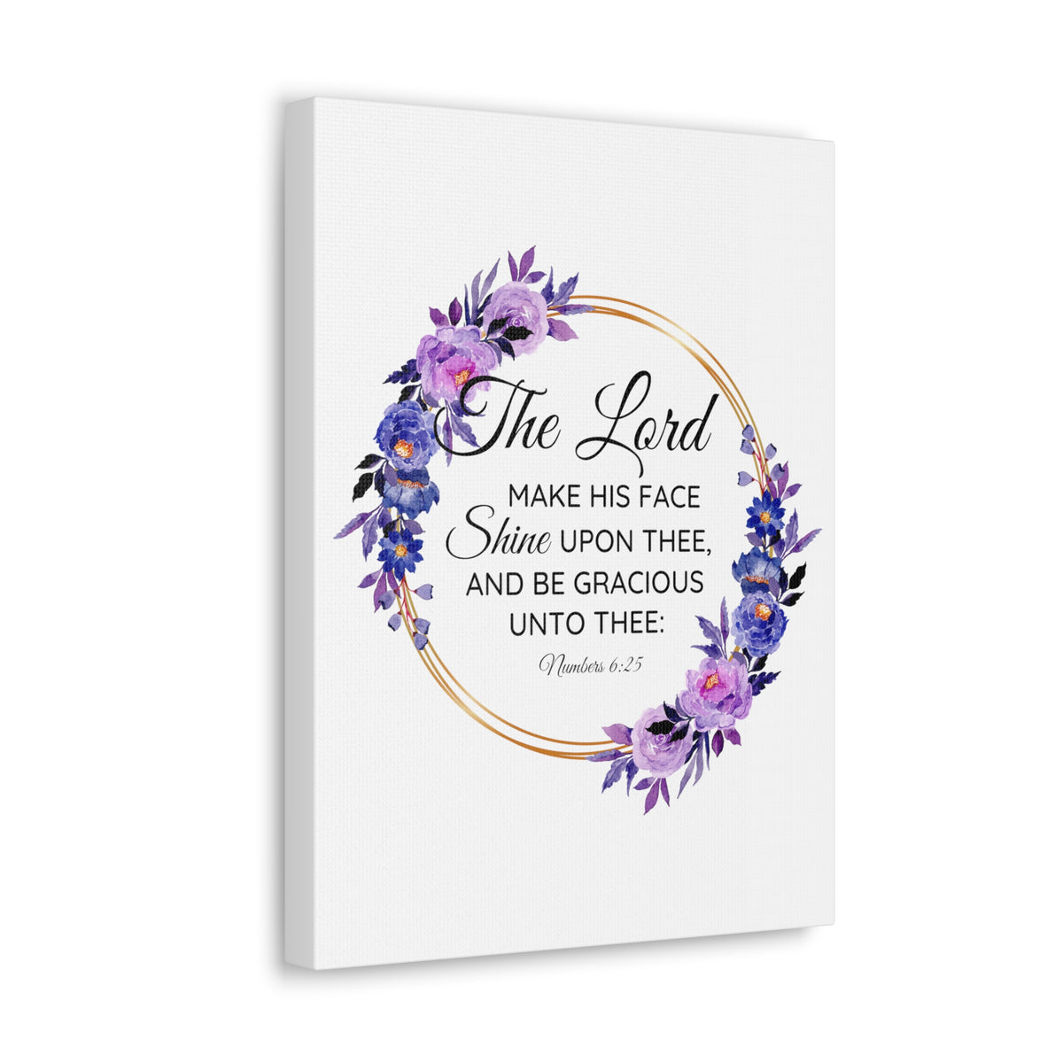 Scripture Walls Numbers 6:25 Shine Upon Thee Bible Verse Canvas Christian Wall Art Ready to Hang Unframed-Express Your Love Gifts