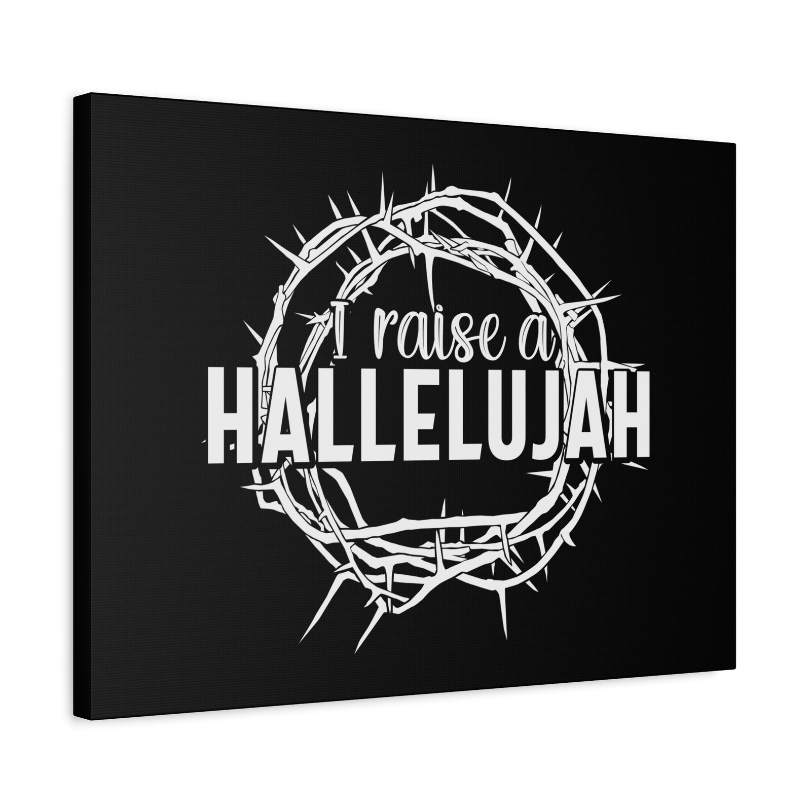 Scripture Canvas I Raise A Hallelujah Psalms 135:3 Christian Wall Art Bible Verse Print Ready to Hang-Express Your Love Gifts