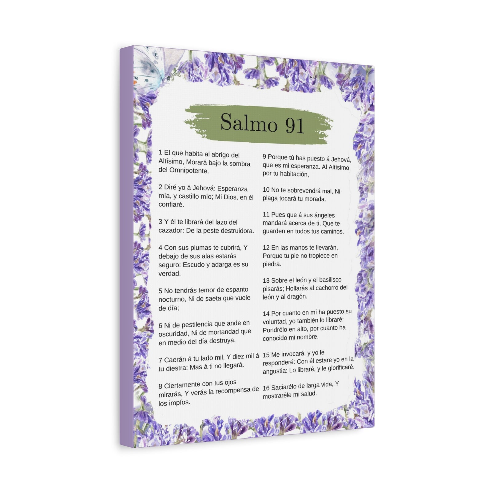 Salmo 91 Impresión De Arte Cristiano en la Pared Lista Para Colgar-Express Your Love Gifts