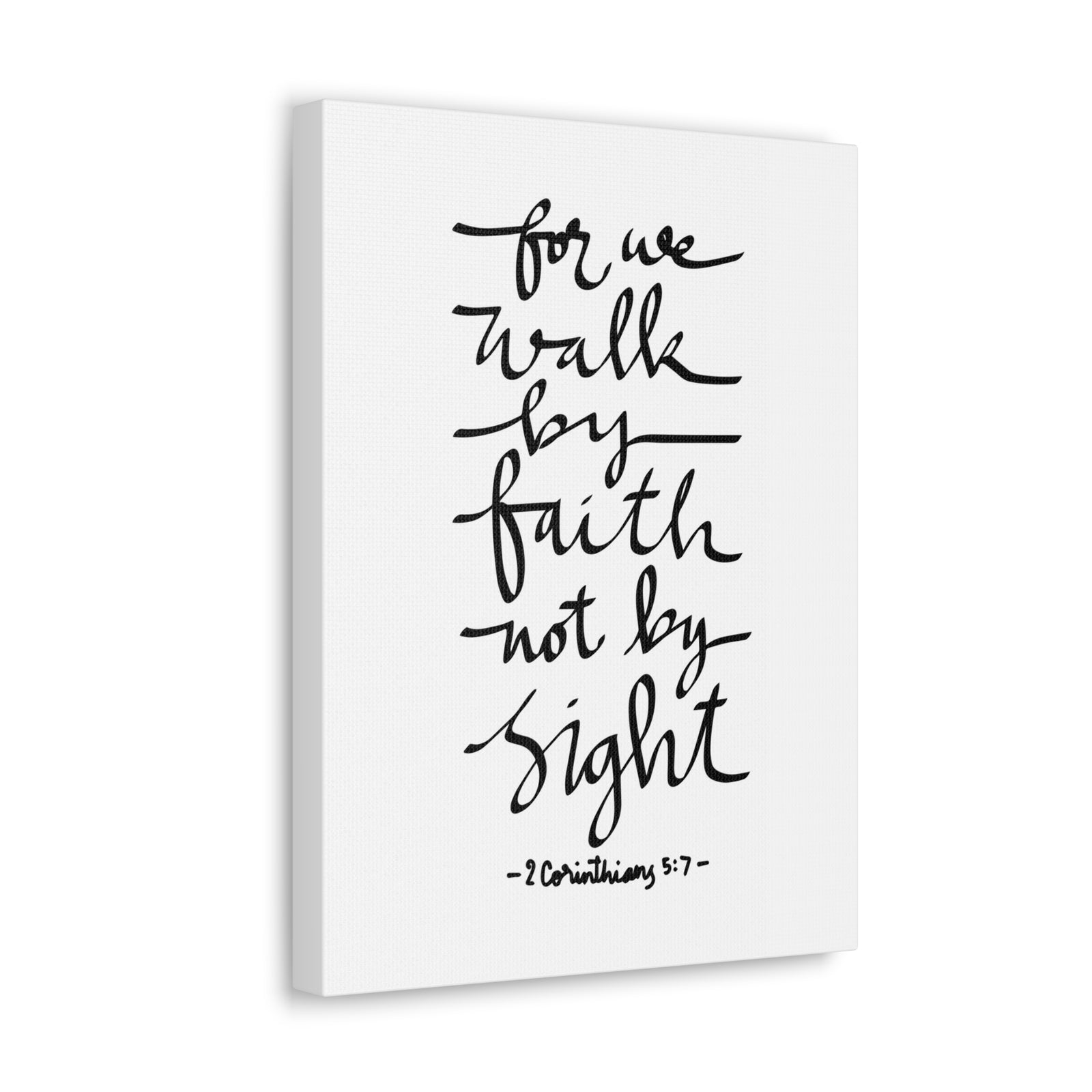 Scripture Canvas For We Walk By Faith 2 Corinthians 5:7 Christian Wall Art Bible Verse Print Ready To Hang-Express Your Love Gifts