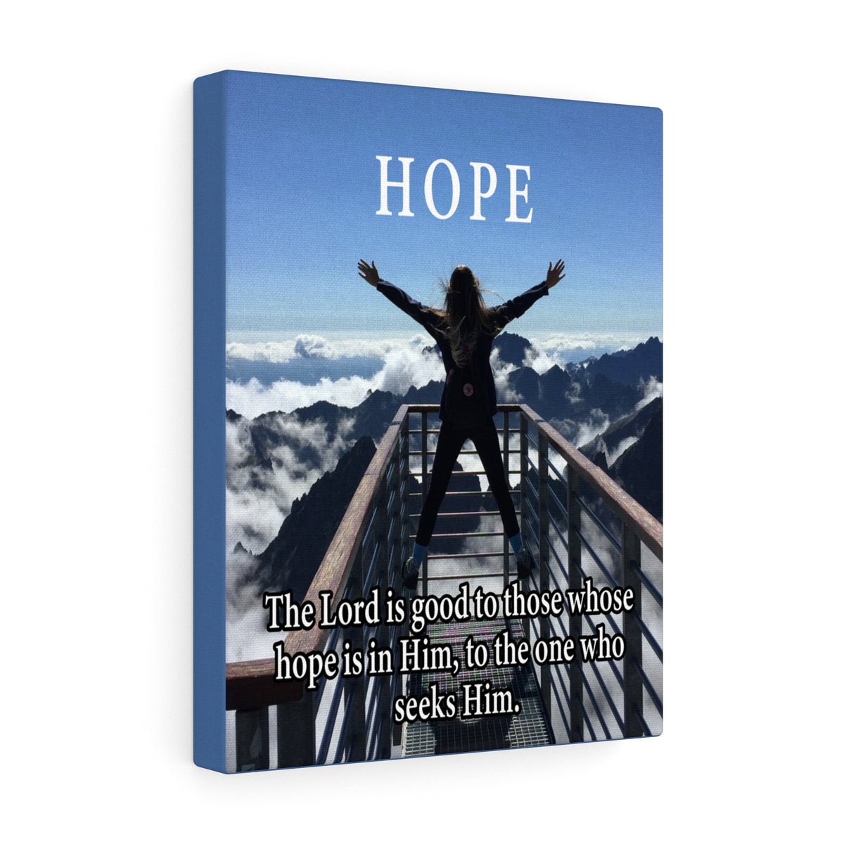 Scripture Walls Hope in the Lord Lamentations 3:25 Canvas Gallery Wraps Ready To Hang Stretched Canvas Wall Art-Express Your Love Gifts