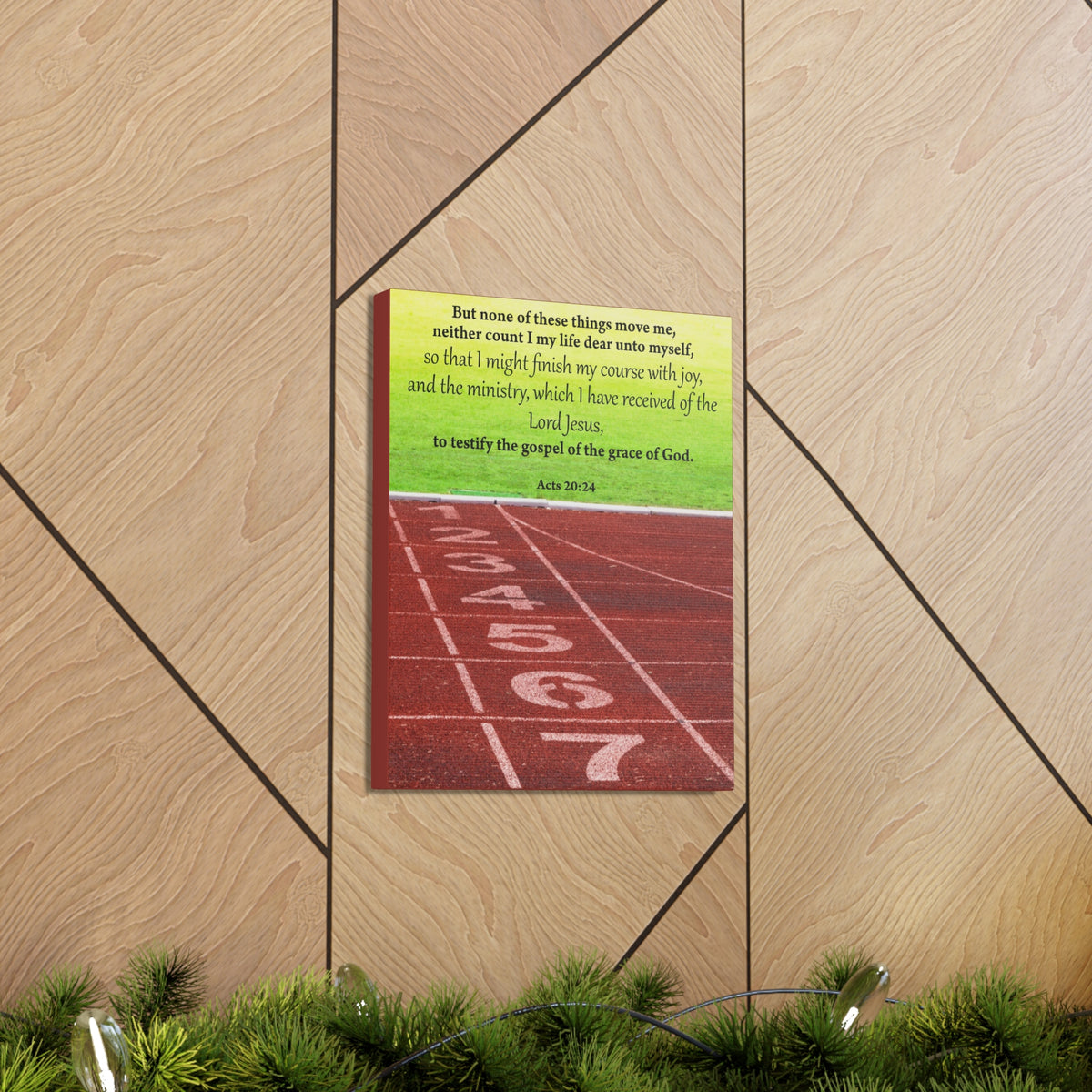 Bible Verse Canvas Testify the Gospel Acts 20:24 Christian Home Decor Scripture Art-Express Your Love Gifts