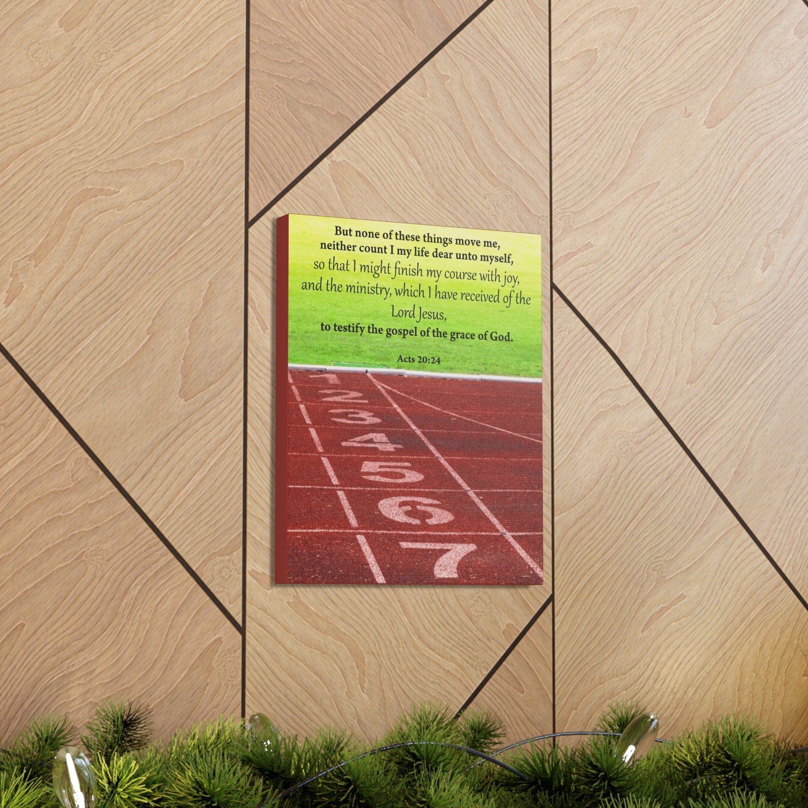 Bible Verse Canvas Testify the Gospel Acts 20:24 Christian Home Decor Scripture Art-Express Your Love Gifts