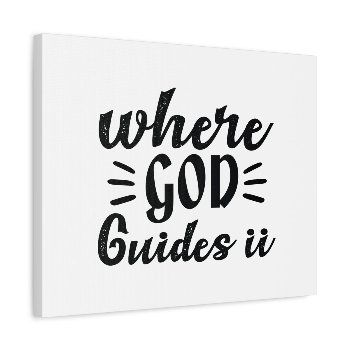 Scripture Canvas Where God Guides U Psalm 119:105 Christian Wall Art Bible Verse Print Ready to Hang-Express Your Love Gifts