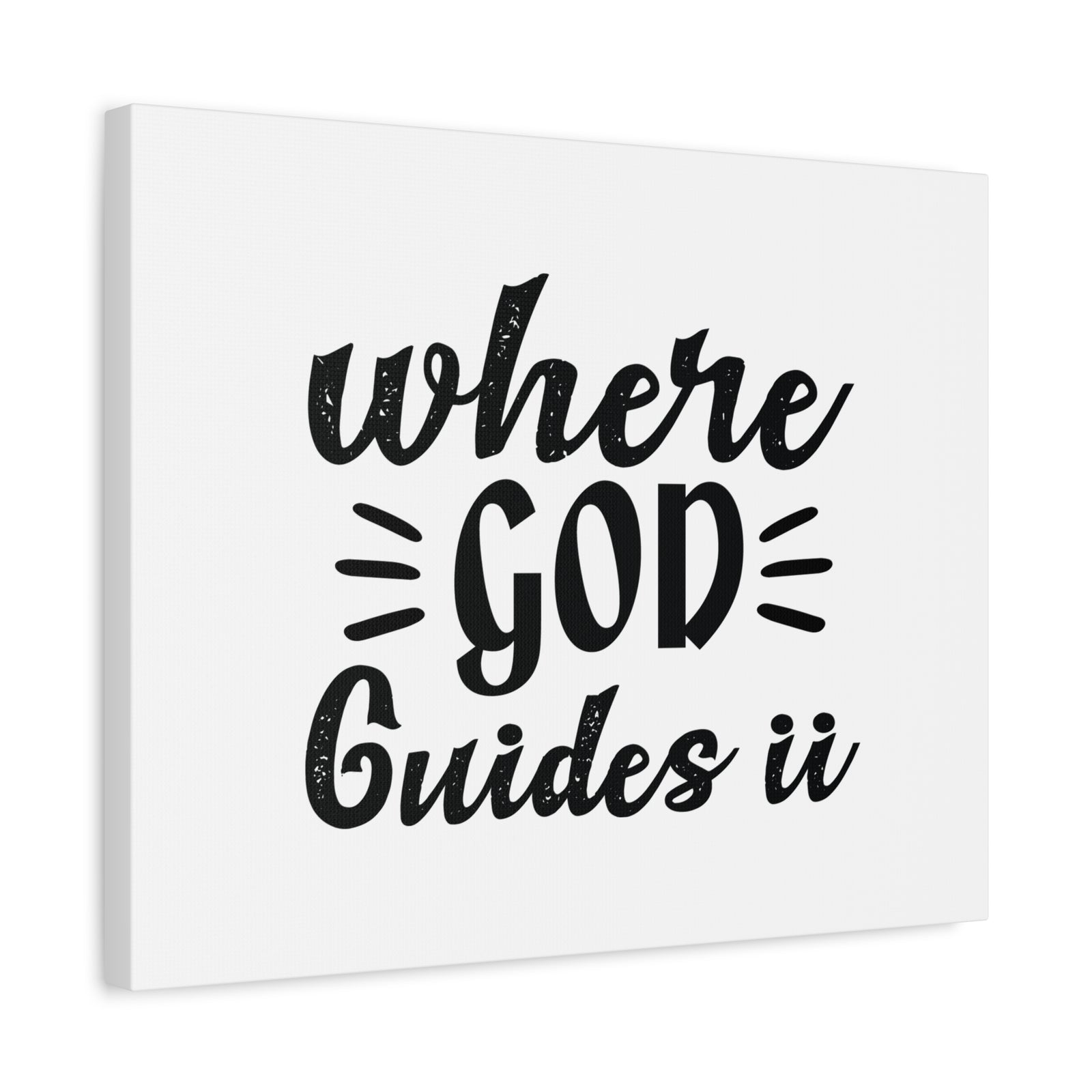 Scripture Canvas Where God Guides U Psalm 119:105 Christian Wall Art Bible Verse Print Ready to Hang-Express Your Love Gifts