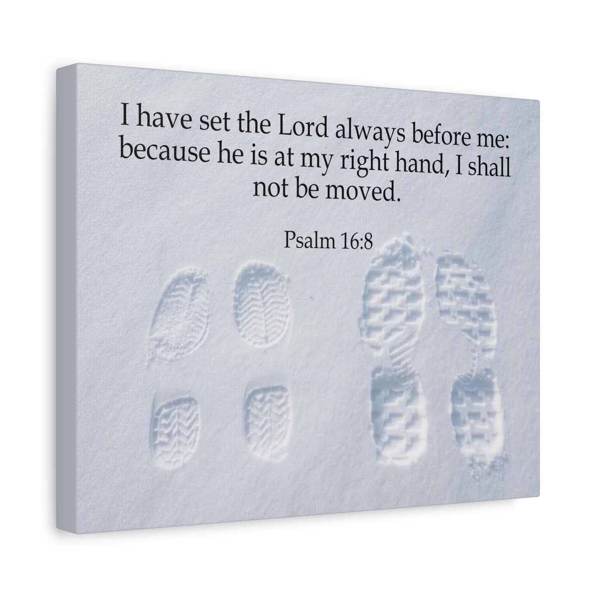 Scripture Canvas I Shall Not Be Moved Psalm 16:8 Christian Wall Art Bible Verse Print Ready to Hang-Express Your Love Gifts