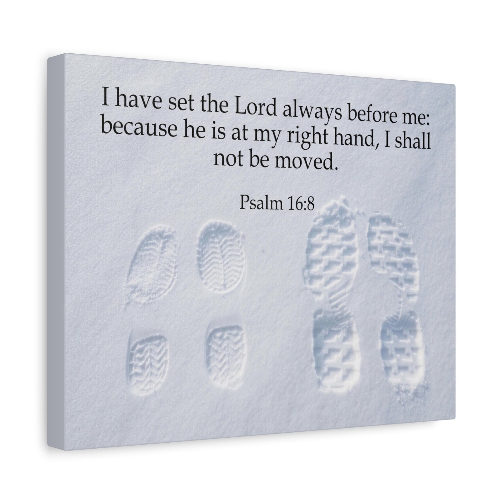 Scripture Canvas I Shall Not Be Moved Psalm 16:8 Christian Wall Art Bible Verse Print Ready to Hang-Express Your Love Gifts