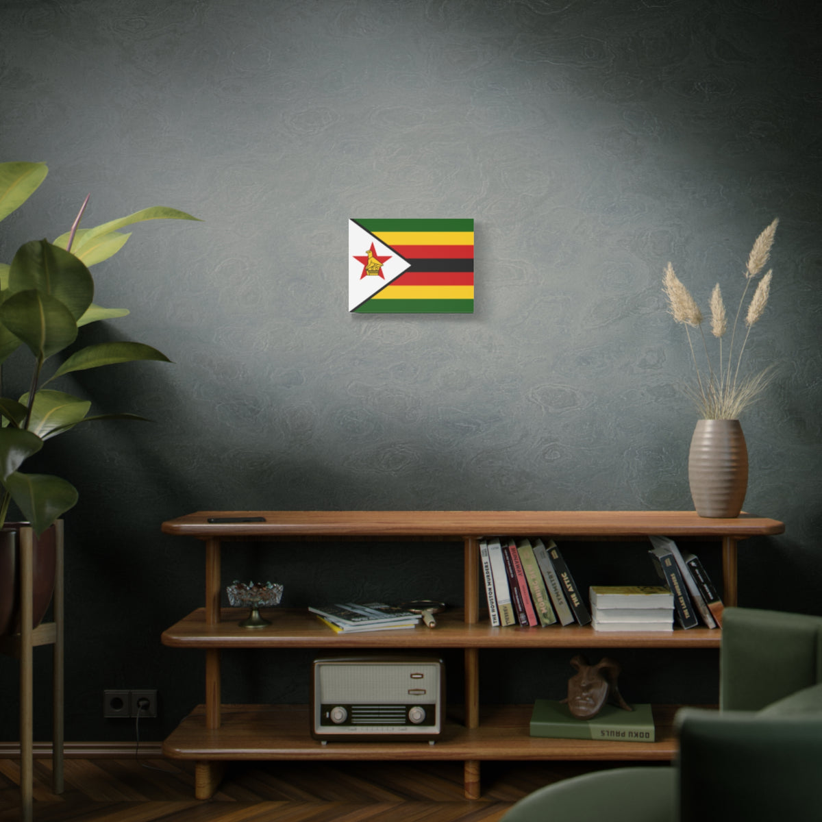 Zimbabwe Country Flag Canvas Vibrant Wall Art Unframed Home Decor-Express Your Love Gifts