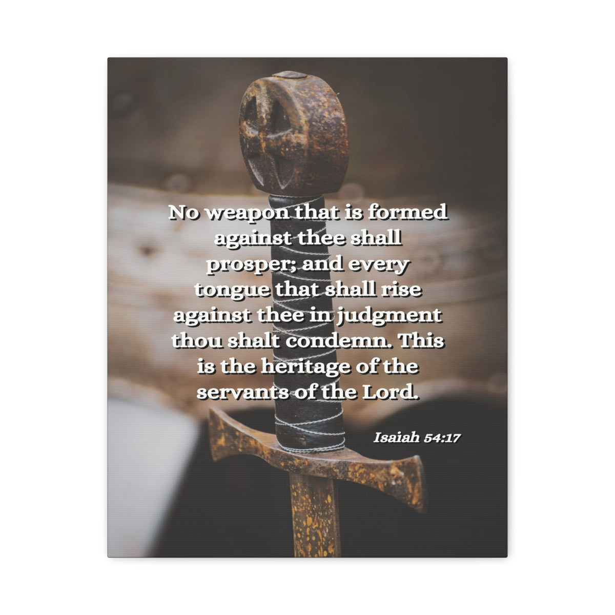 Scripture Walls No Weapon Isaiah 54:17 Bible Verse Canvas Christian Wall Art Ready to Hang-Express Your Love Gifts