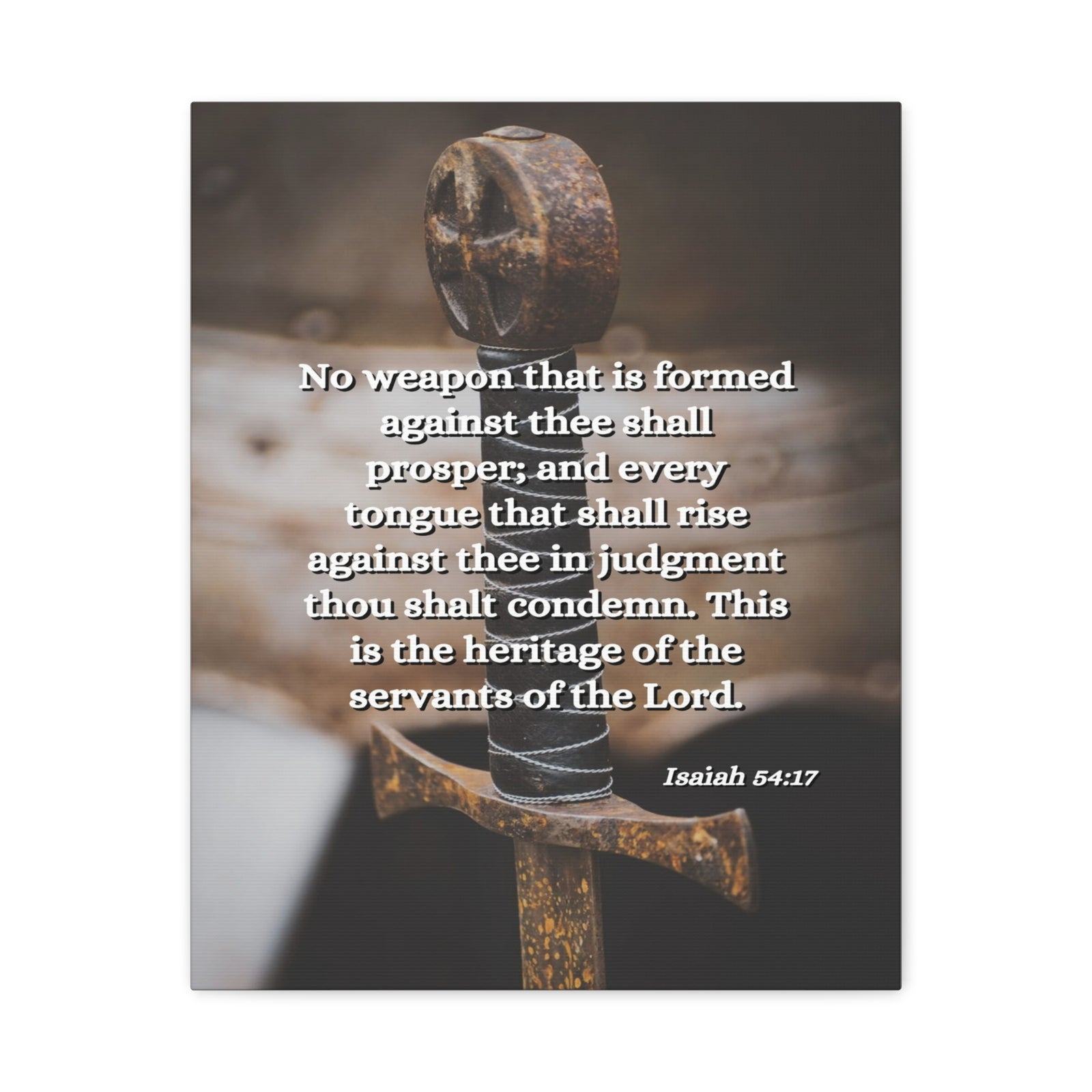 Scripture Walls No Weapon Isaiah 54:17 Bible Verse Canvas Christian Wall Art Ready to Hang-Express Your Love Gifts