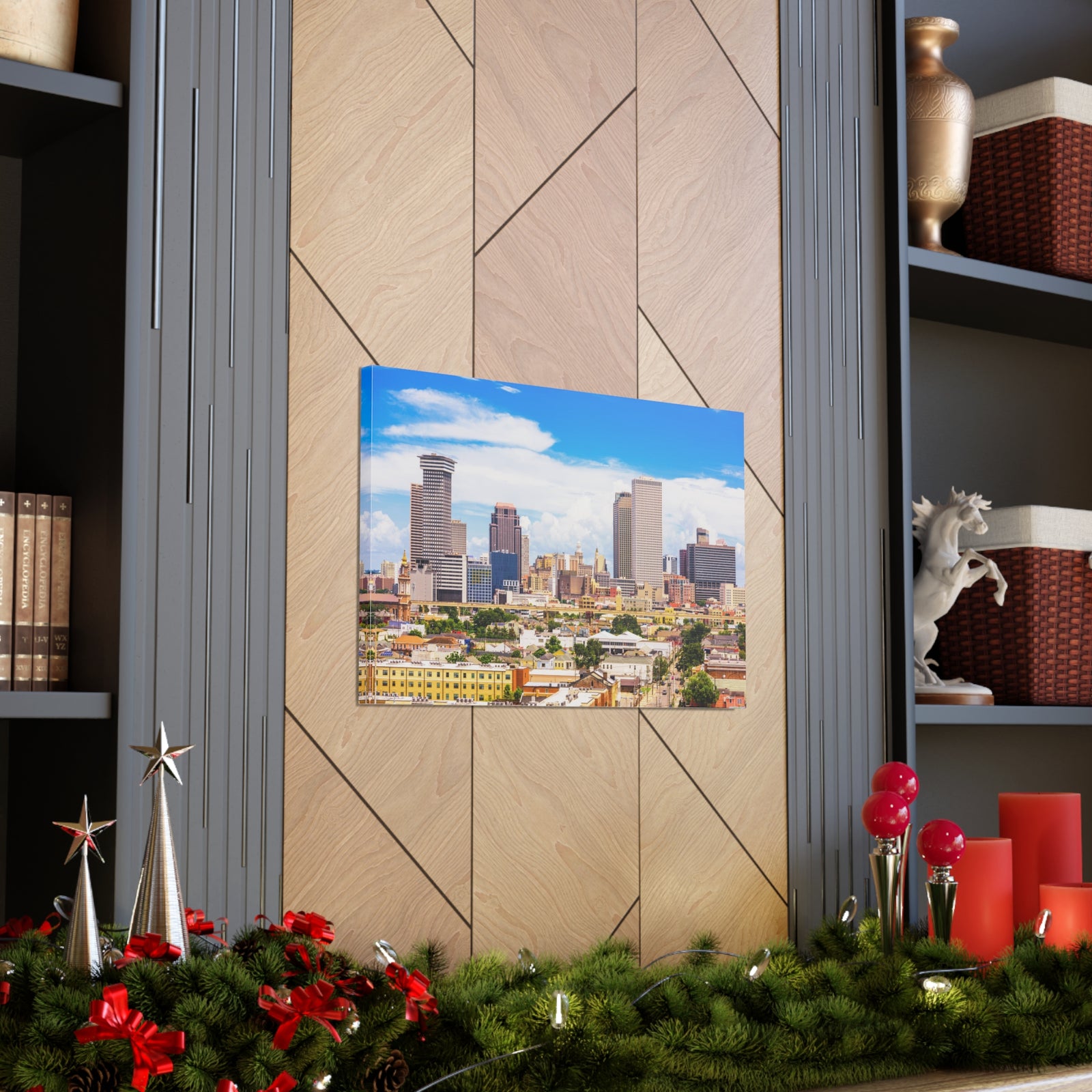 New Orleans Daytime Skyline Canvas Artwork High-Quality Breathtaking Stunning Cityscape for Home Decor Ready to Hang-Express Your Love Gifts