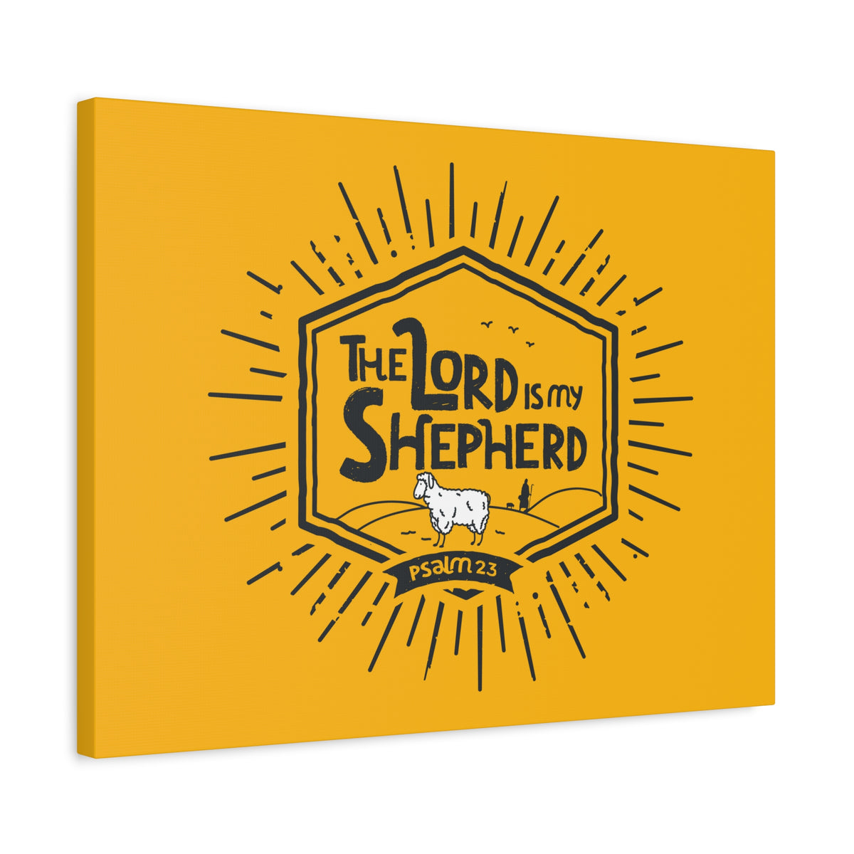 Scripture Canvas The Lord Is My Shepherd Psalm 23 Christian Wall Art Bible Verse Print Ready to Hang-Express Your Love Gifts