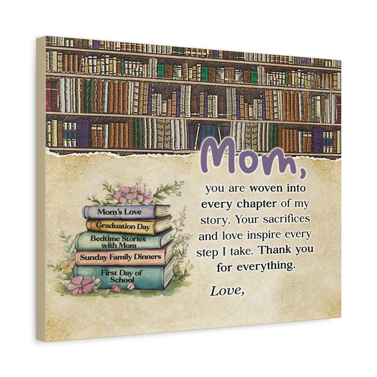 Personalized To My Mom Every Chapter Elegant Home Décor-Express Your Love Gifts