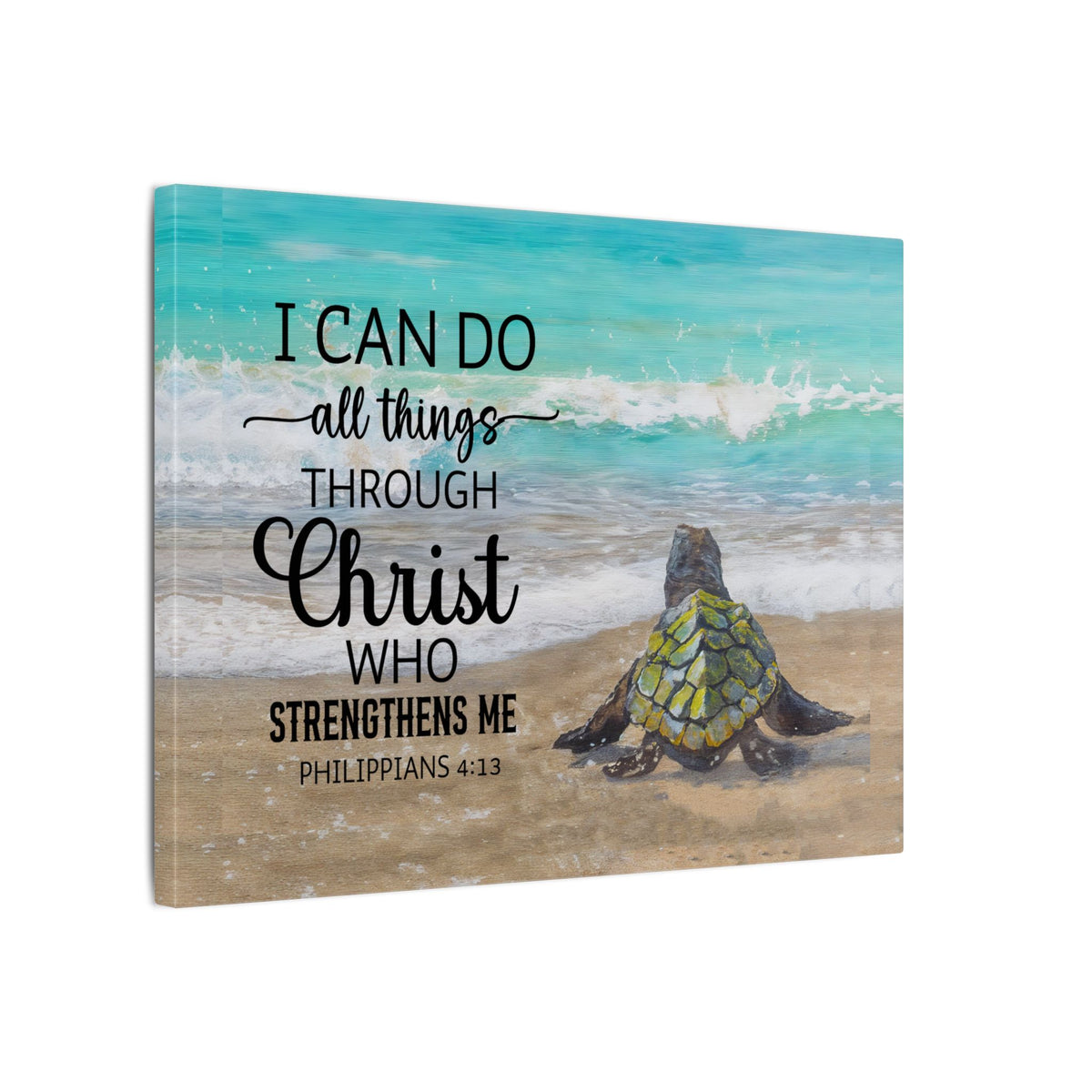 Scripture Walls Christ Strengthens Me Philippians 4:13 Christian Wall Art Print Ready to Hang Unframed-Express Your Love Gifts