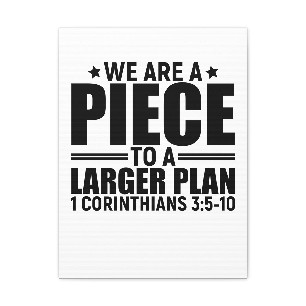 Scripture Walls 1 Corinthians 3:5-10 We Are a Piece Bible Verse Canvas Christian Wall Art Ready to Hang Unframed-Express Your Love Gifts