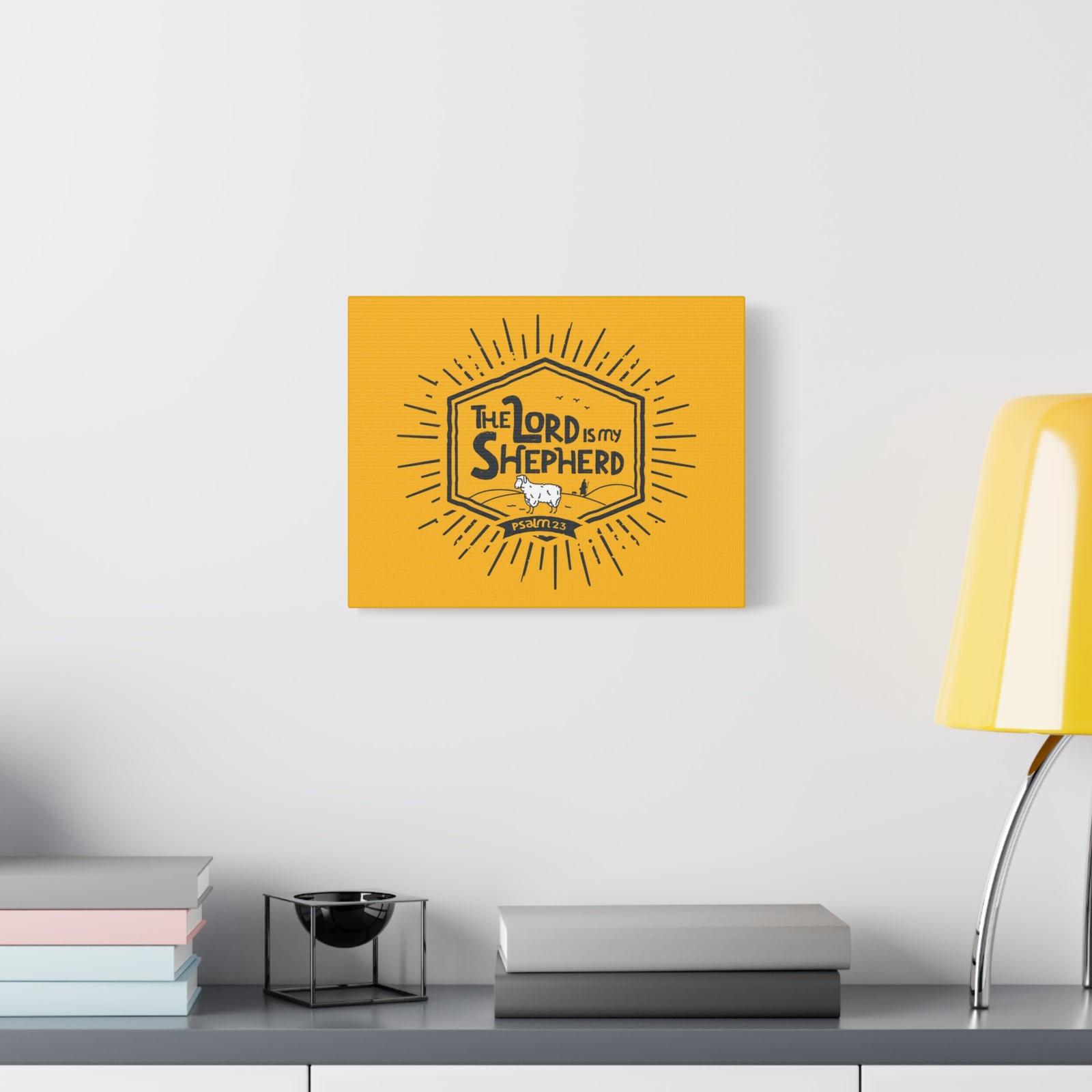 Scripture Canvas The Lord Is My Shepherd Psalm 23 Christian Wall Art Bible Verse Print Ready To Hang-Express Your Love Gifts