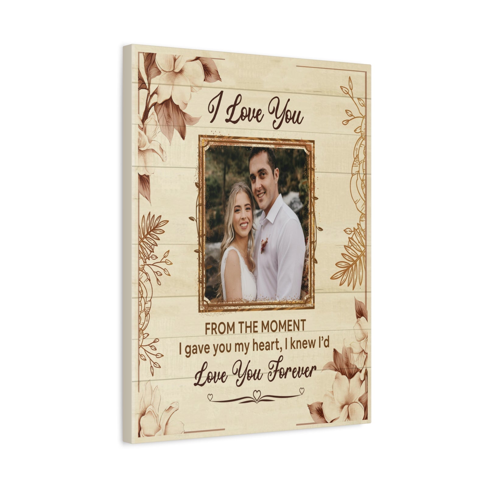 Personalized To My Wife I Love You Forever Custom Photo Canvas Wall Art – Personalized Romantic Gift-Express Your Love Gifts
