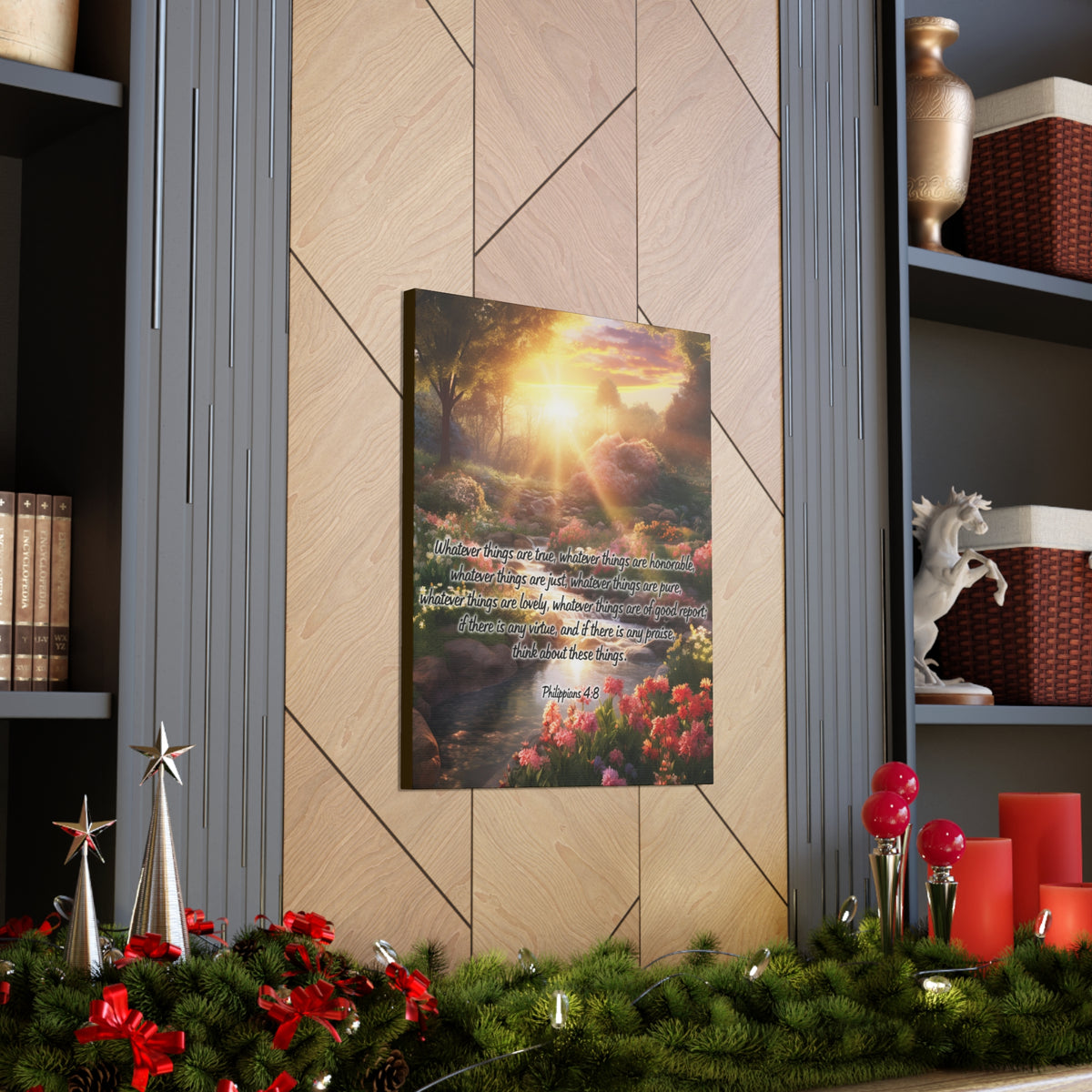 Scripture Walls Whatever Things Philippians 4:8 Christian Wall Art Print Ready to Hang Unframed-Express Your Love Gifts