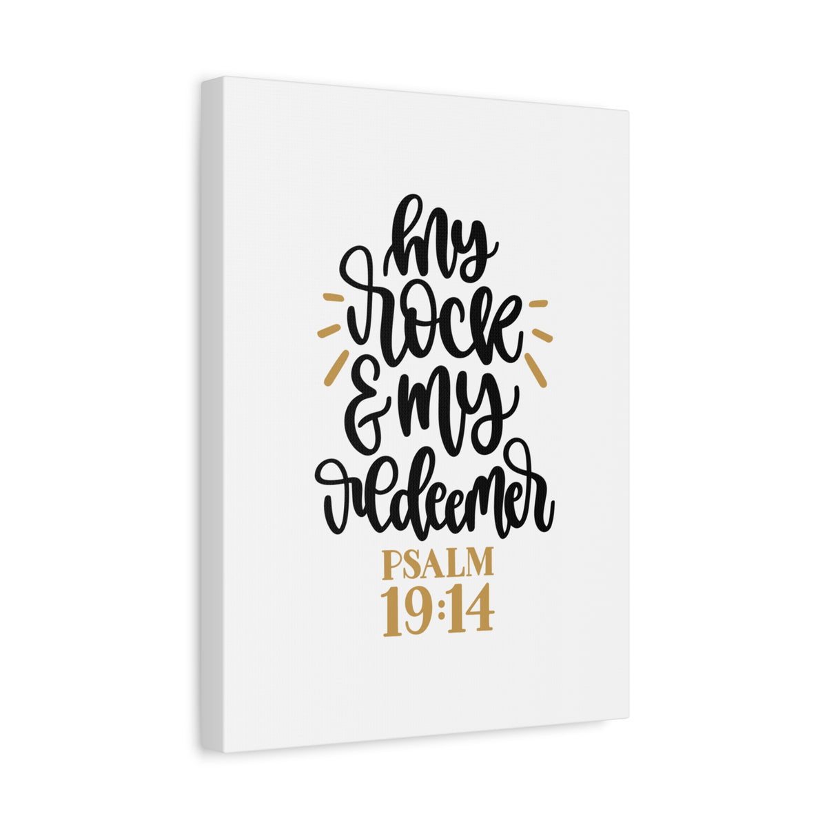 Scripture Canvas Redeemed Psalm 19:14 Christian Wall Art Bible Verse Print Ready to Hang-Express Your Love Gifts