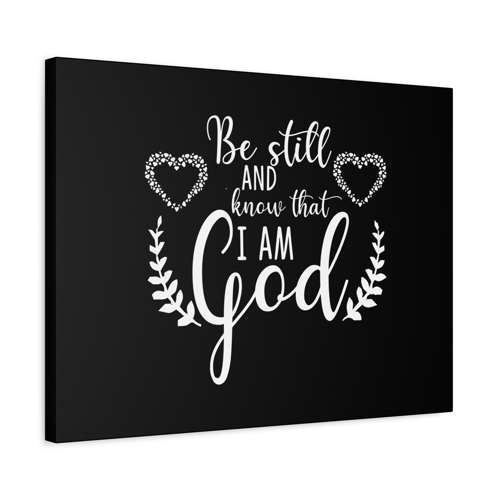 Scripture Canvas Be Still And Know That I Am God Psalm 46:10 Christian Wall Art Bible Verse Print Ready to Hang-Express Your Love Gifts