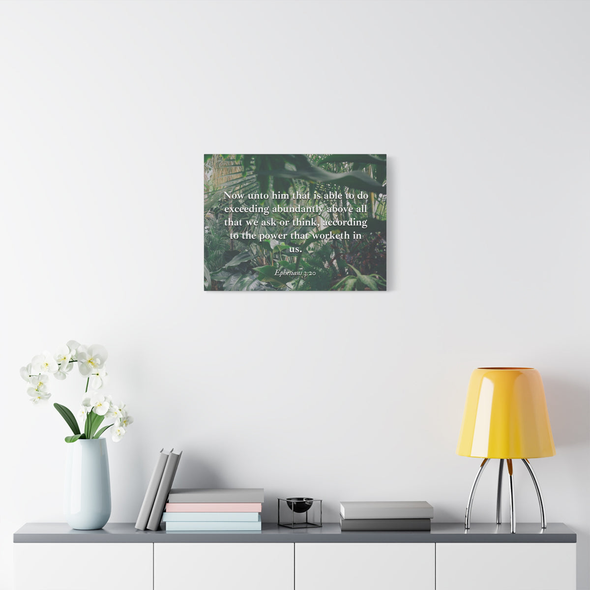 Scripture Canvas Above All Ephesians 3:20 Christian Wall Art Bible Verse Print Ready to Hang-Express Your Love Gifts