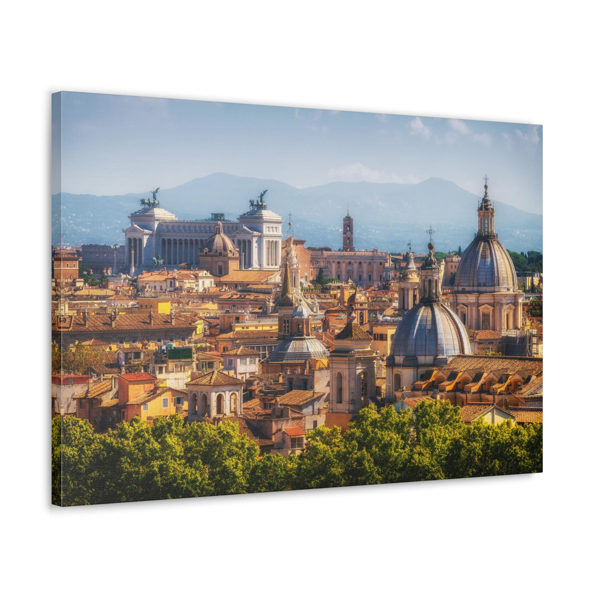 Rome Daytime Skyline Canvas Artwork High-Quality Breathtaking Stunning Cityscape for Home Decor Ready to Hang-Express Your Love Gifts