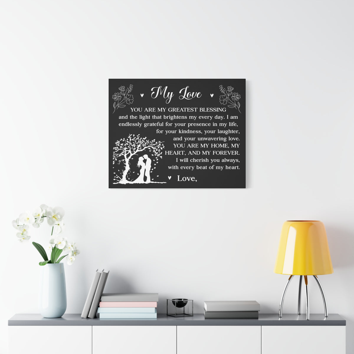 Personalized You Are My Greatest Blessing Romantic Inspirational Print Ready to Hang Artwork Unframed-Express Your Love Gifts