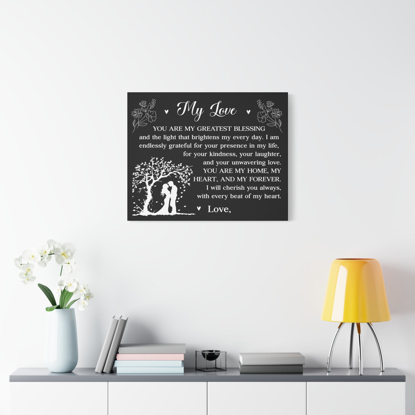 Personalized You Are My Greatest Blessing Romantic Inspirational Print Ready to Hang Artwork Unframed-Express Your Love Gifts