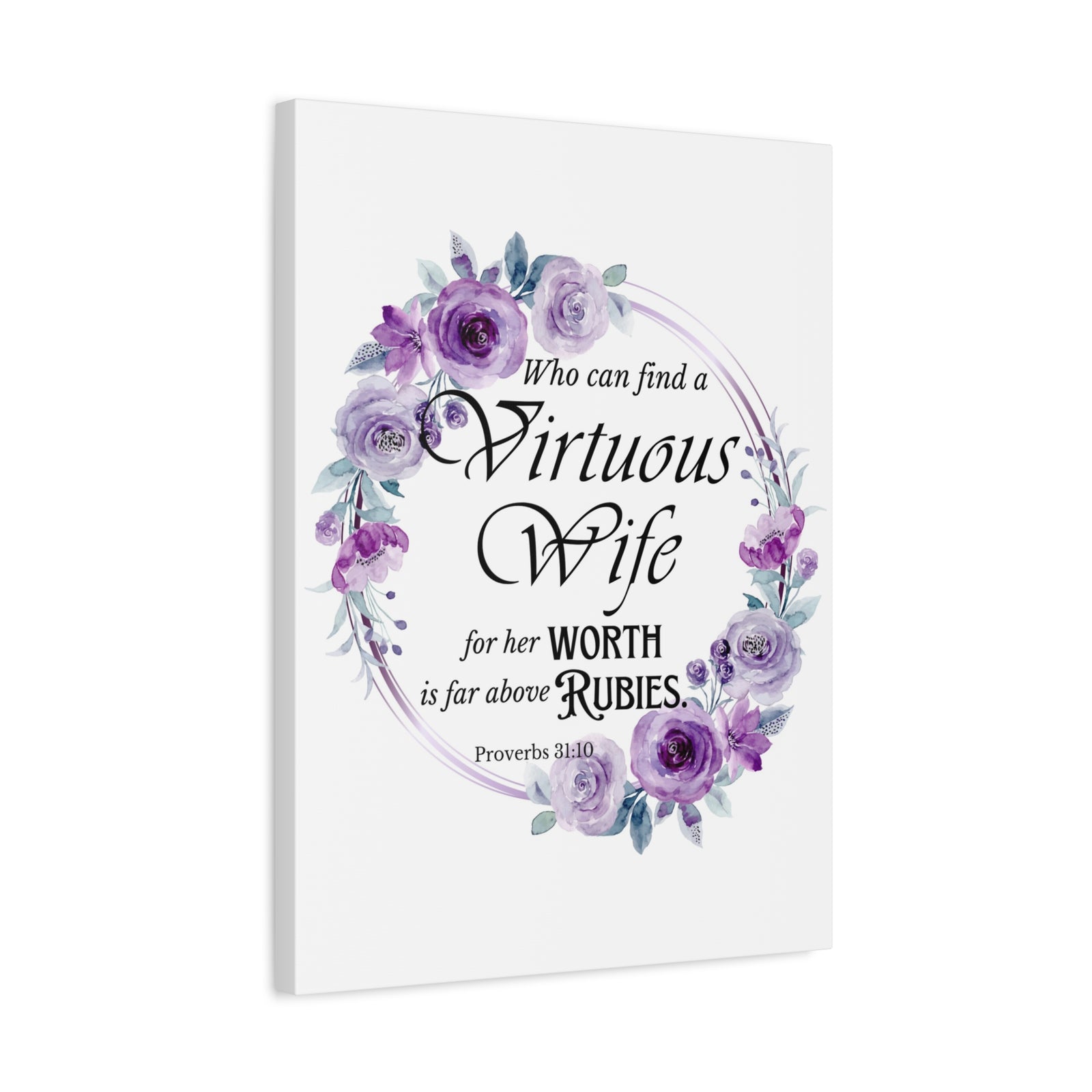 Scripture Walls Proverbs 31:10 A Virtuous Wife Bible Verse Canvas Christian Wall Art Ready to Hang Unframed-Express Your Love Gifts