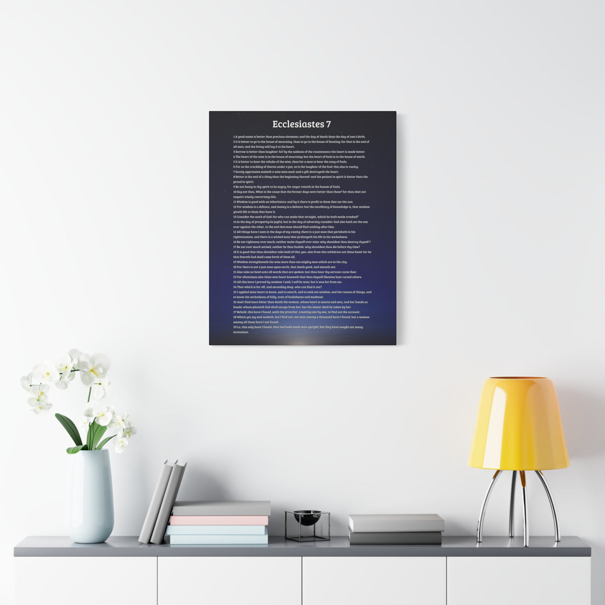 Scripture Walls Wisdom's Advantage Ecclesiastes 7 Bible Verse Canvas Christian Wall Art Ready to Hang-Express Your Love Gifts
