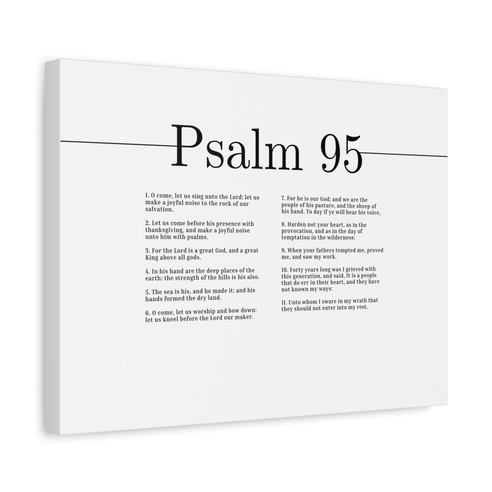 Scripture Canvas For The Lord Is A Great God Psalm 95 Christian Wall Art Bible Verse Print Ready to Hang-Express Your Love Gifts