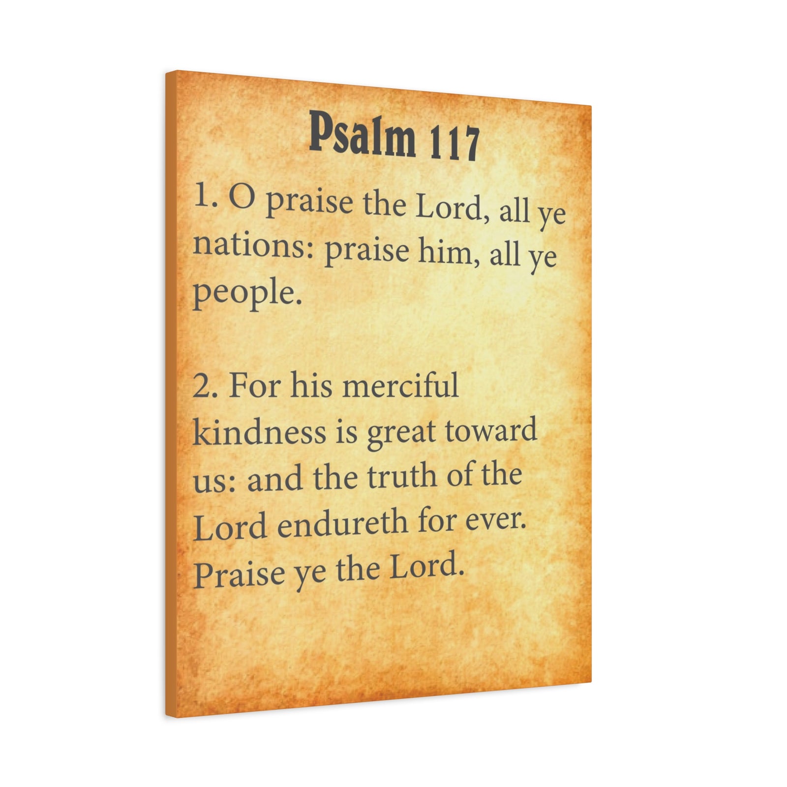 Scripture Walls Psalm 117 Gold Bible Chapter Canvas Christian Wall Art Ready to Hang-Express Your Love Gifts