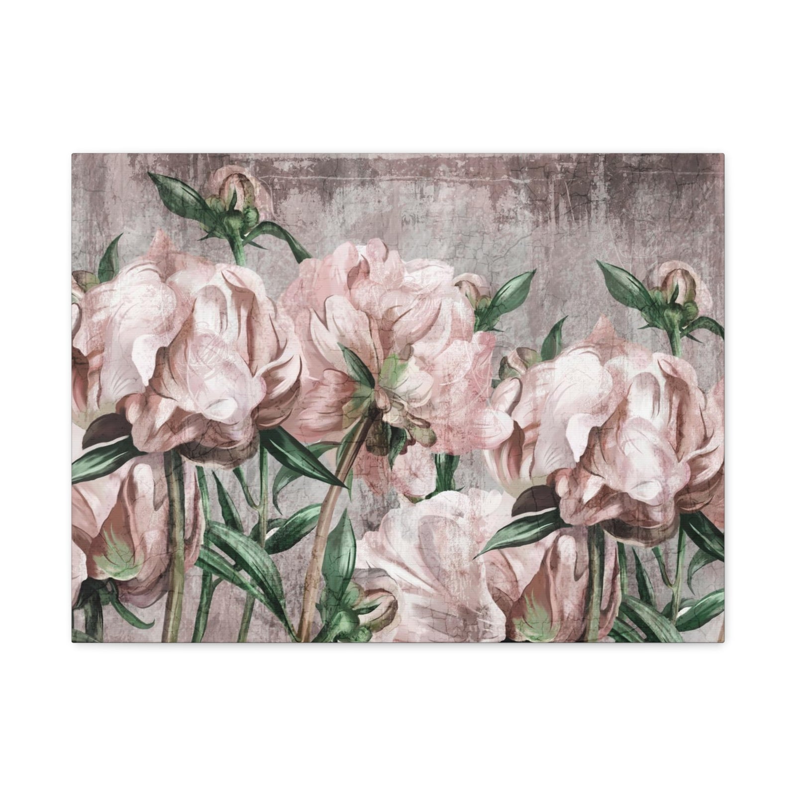 Large Art Peony Painted Flower Canvas Wall Art for Home Decor Ready-to-Hang-Express Your Love Gifts