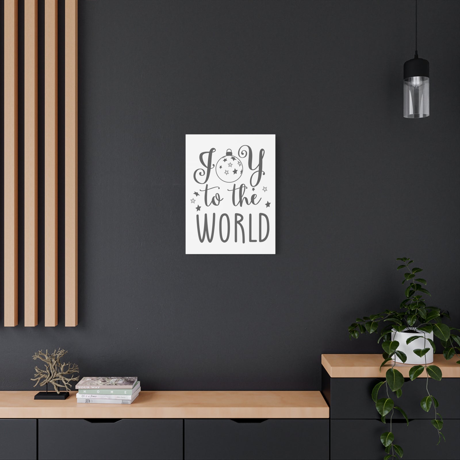 Scripture Canvas Joy To The World Psalm 98:4 Christian Wall Art Bible Verse Print Ready to Hang-Express Your Love Gifts