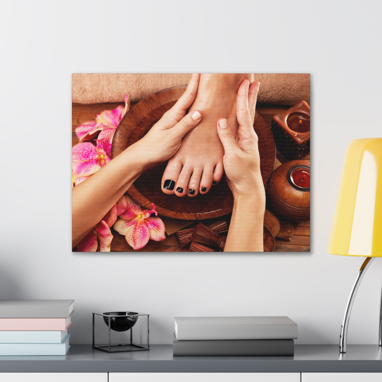 Massage Woman Foot Forest Floral Nature Photography Canvas Wall Art for Home Decor Ready-to-Hang-Express Your Love Gifts