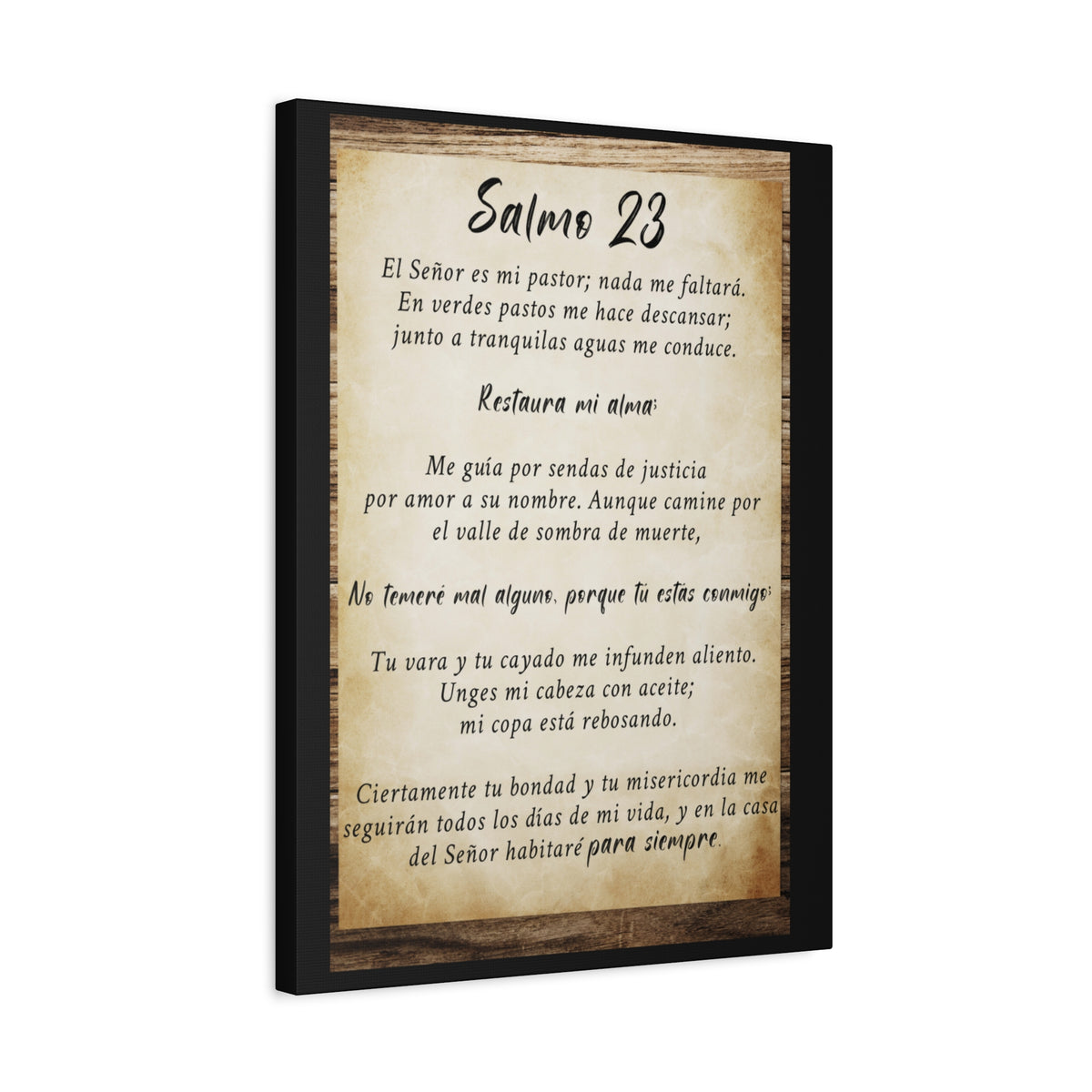 Scripture Walls Salmo 23 Wood Bible Verse Canvas Christian Wall Art Ready to Hang Unframed-Express Your Love Gifts